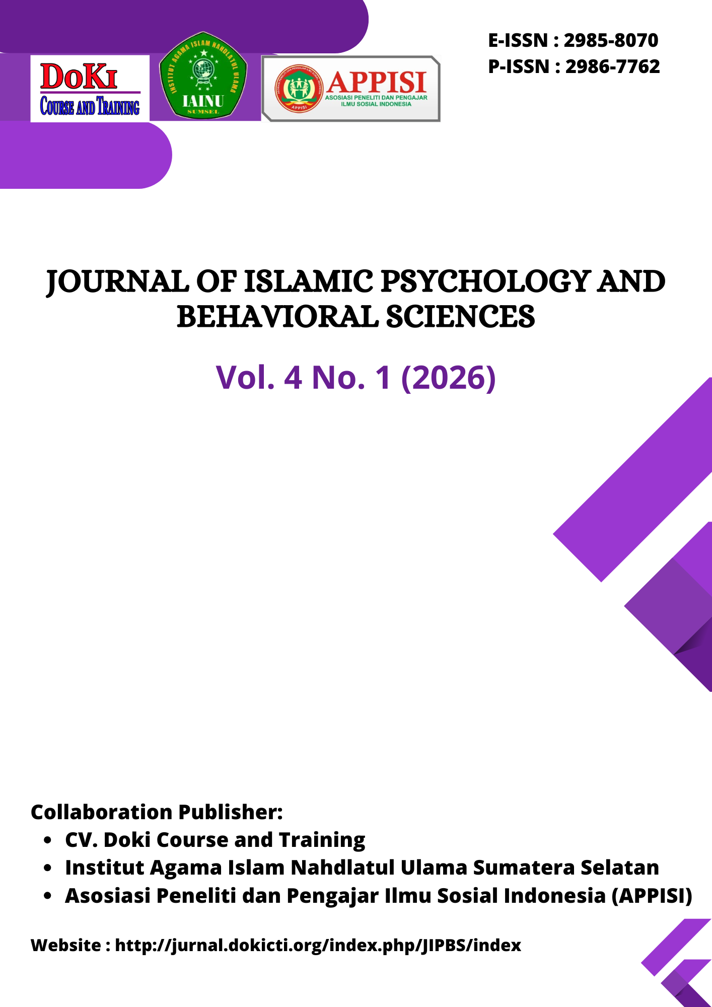 					View Vol. 4 No. 1 (2026): Journal of Islamic Psychology and Behavioral Sciences
				