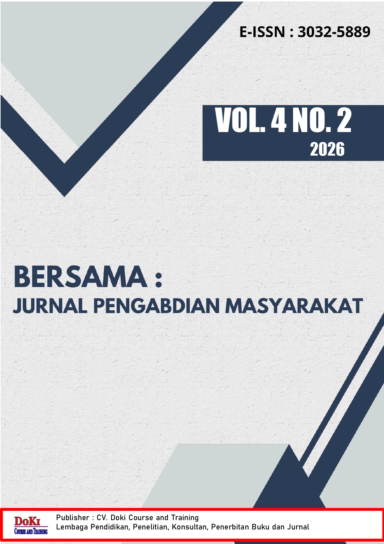 					View Vol. 4 No. 2 (2026): Bersama : Jurnal Pengabdian Masyarakat
				