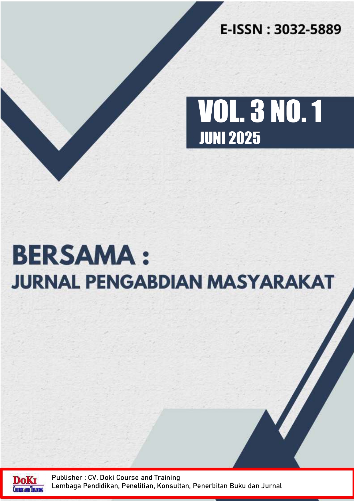 					View Vol. 3 No. 1 (2025): Bersama : Jurnal Pengabdian Masyarakat (InPress)
				