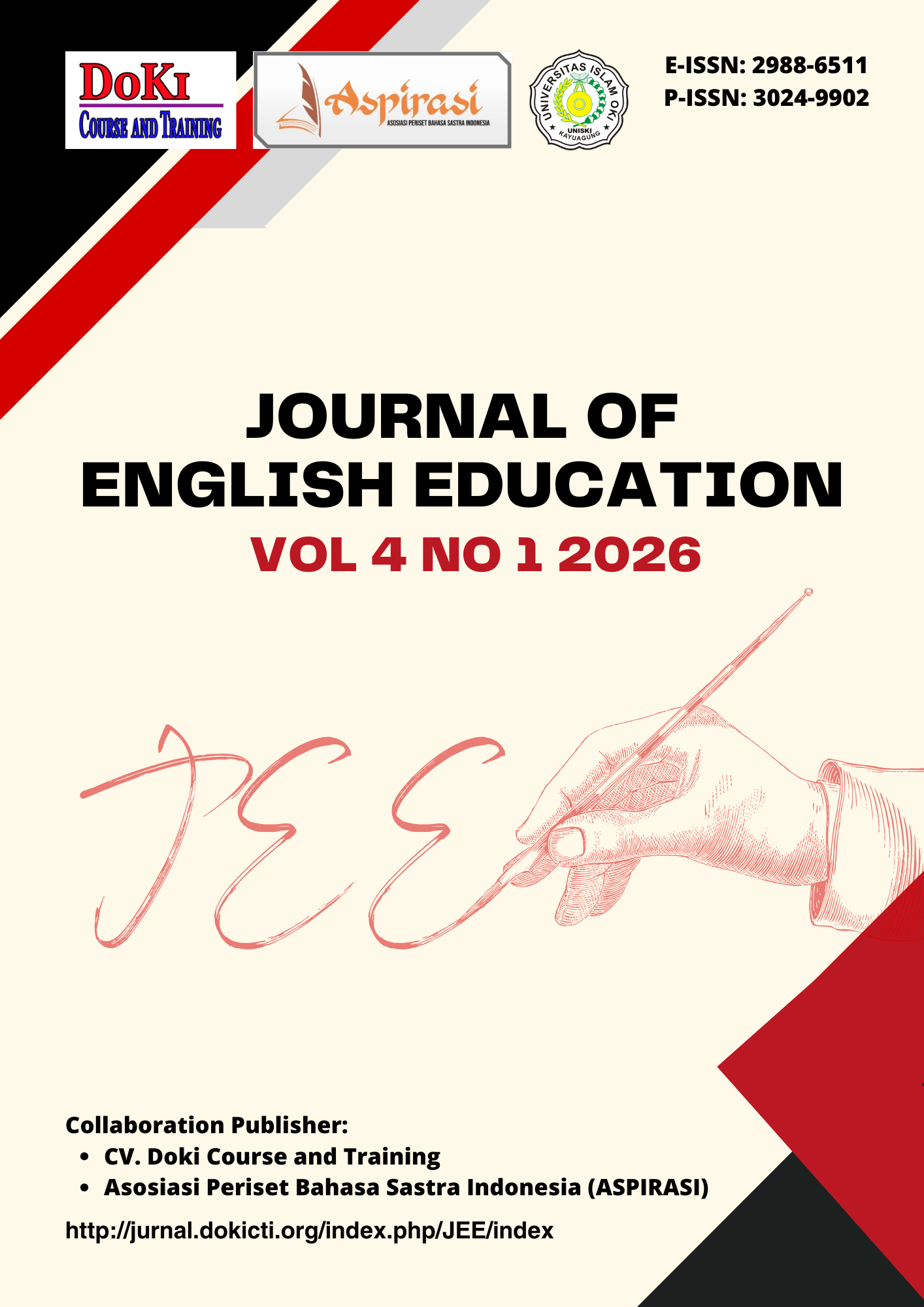 					View Vol. 4 No. 1 (2026): Journal of English Education
				
